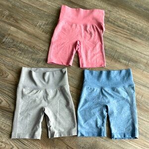 3-Pack Seamless Athletic Workout Shorts